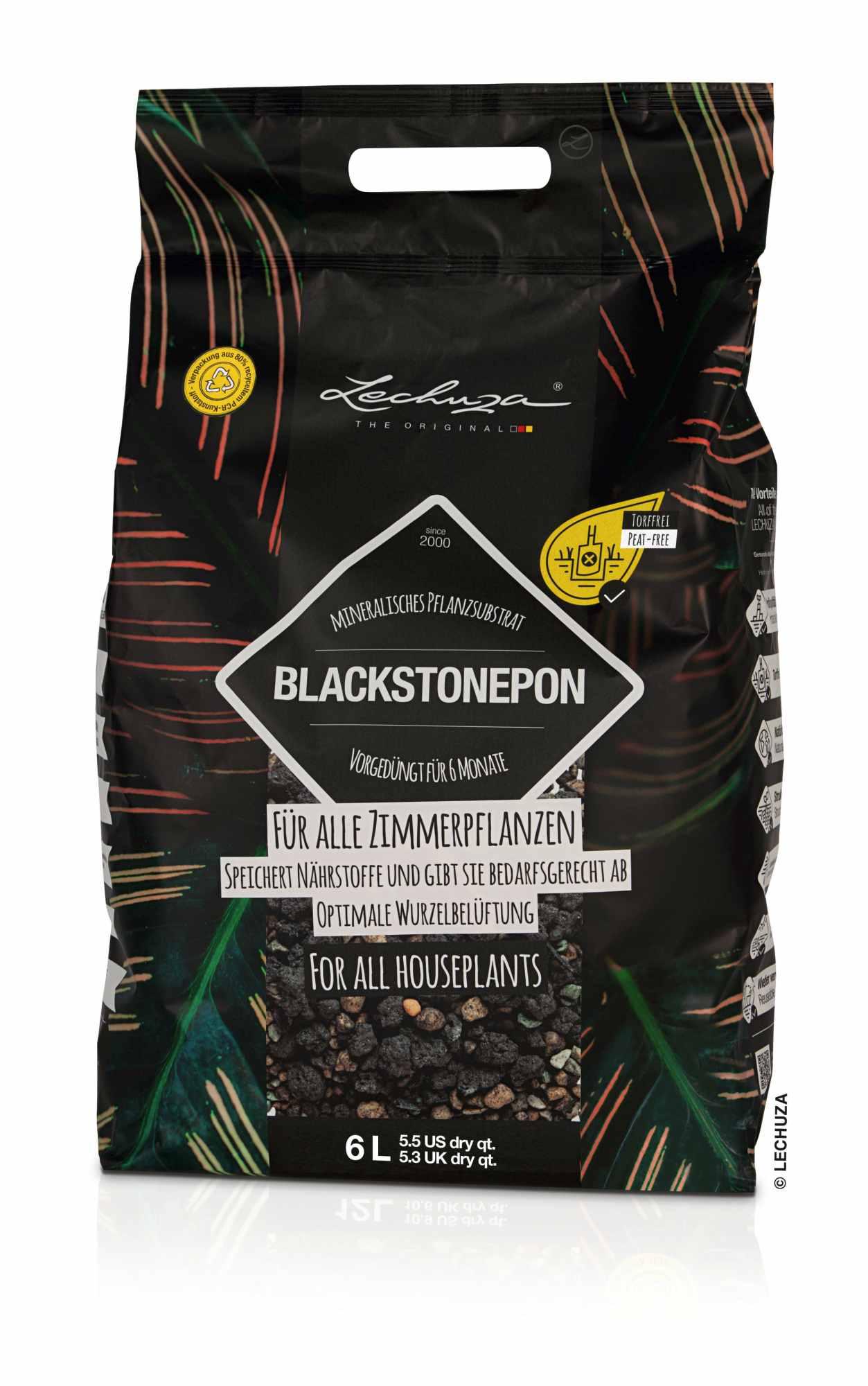 Lechuza Substrat Blackstonepon 6L vorgedüngt 19555 Lechuza Substrat Blackstonepon 6L vorgedüngt 19555