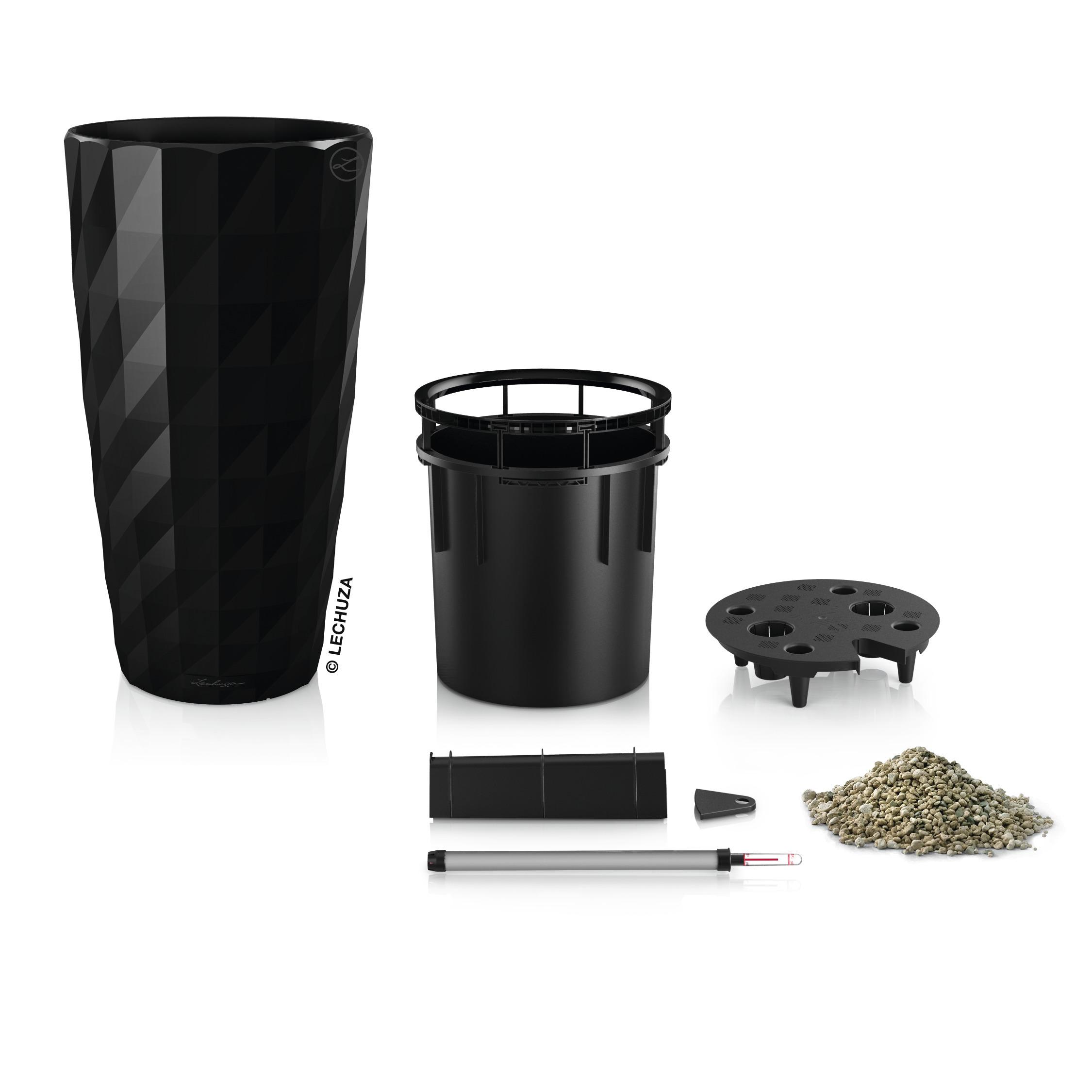 Lechuza Pflanzkübel hoch Diamante Premium 40 schwarz glanz Lechuza Pflanzkübel hoch Diamante Premium 40 schwarz glanz