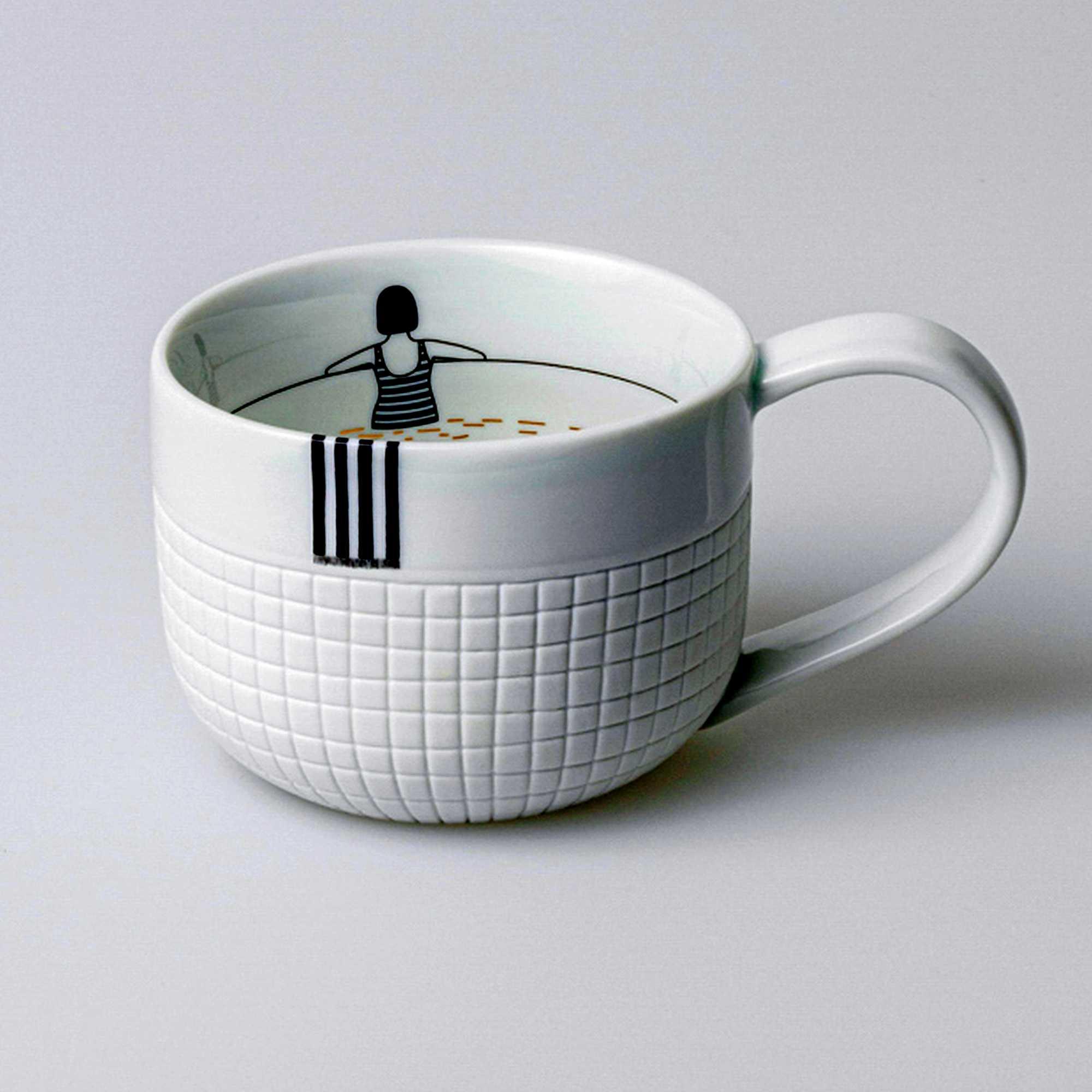 räder Tasse Auszeit Badesee Porzellan weiß 0016893