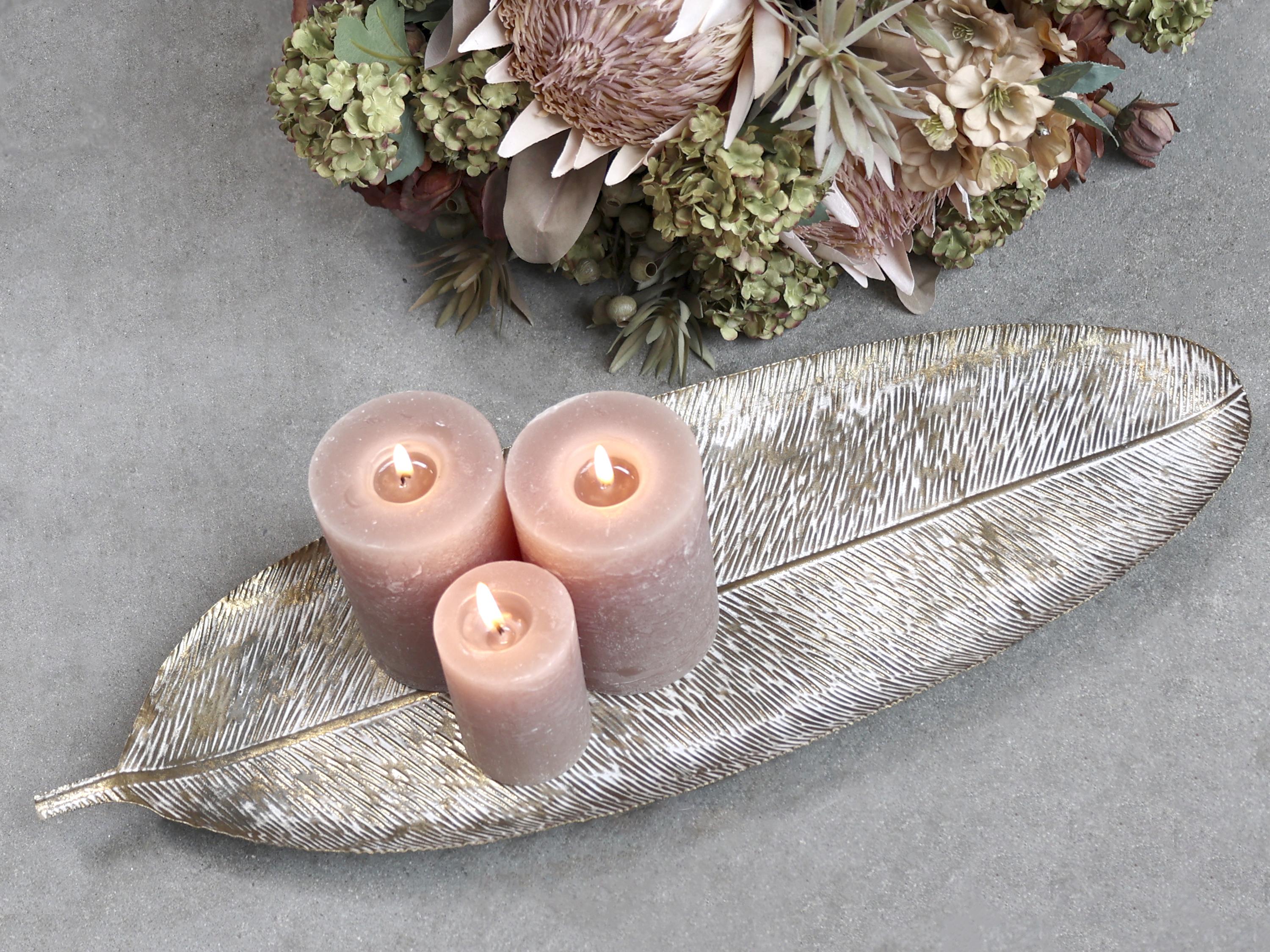 Chic Antique Dekotablett Blatt oval