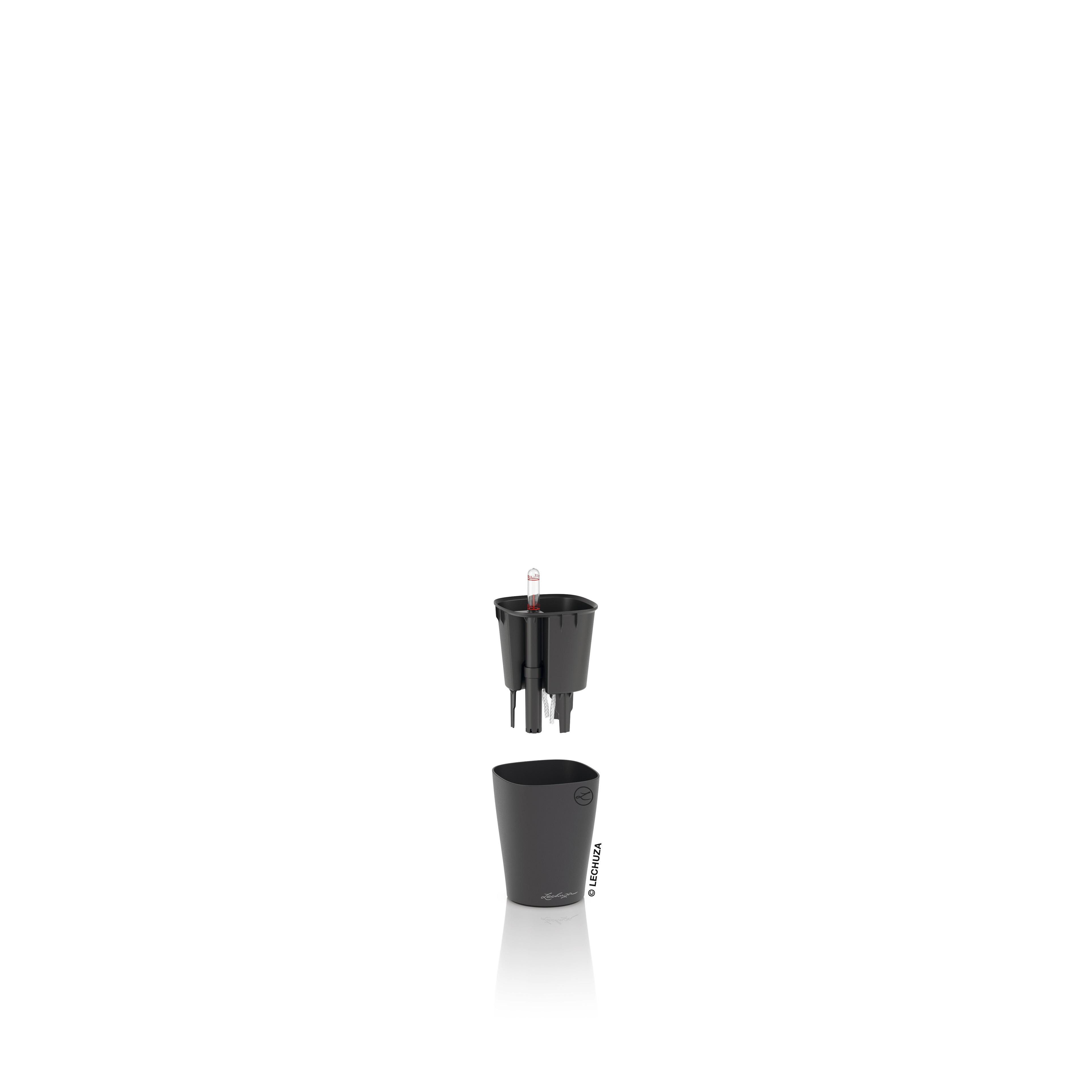 Lechuza Blumentopf klein Mini Deltini basaltgrau matt 14945 Lechuza Blumentopf klein Mini Deltini basaltgrau matt 14945