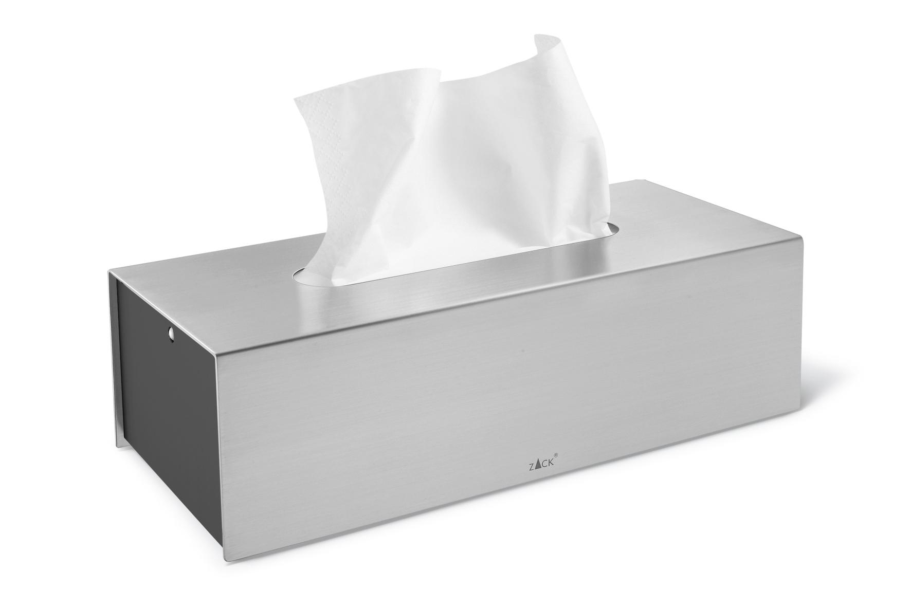 Zack Puro Kosmetiktuchbox Edelstahl matt