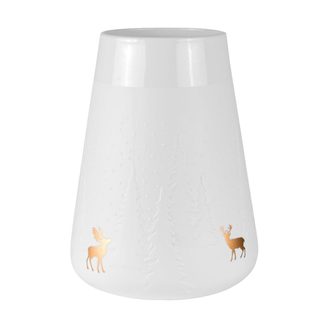 räder Vase Winterlandschaft H24cm D17,5cm Porzellan weiß 0092129