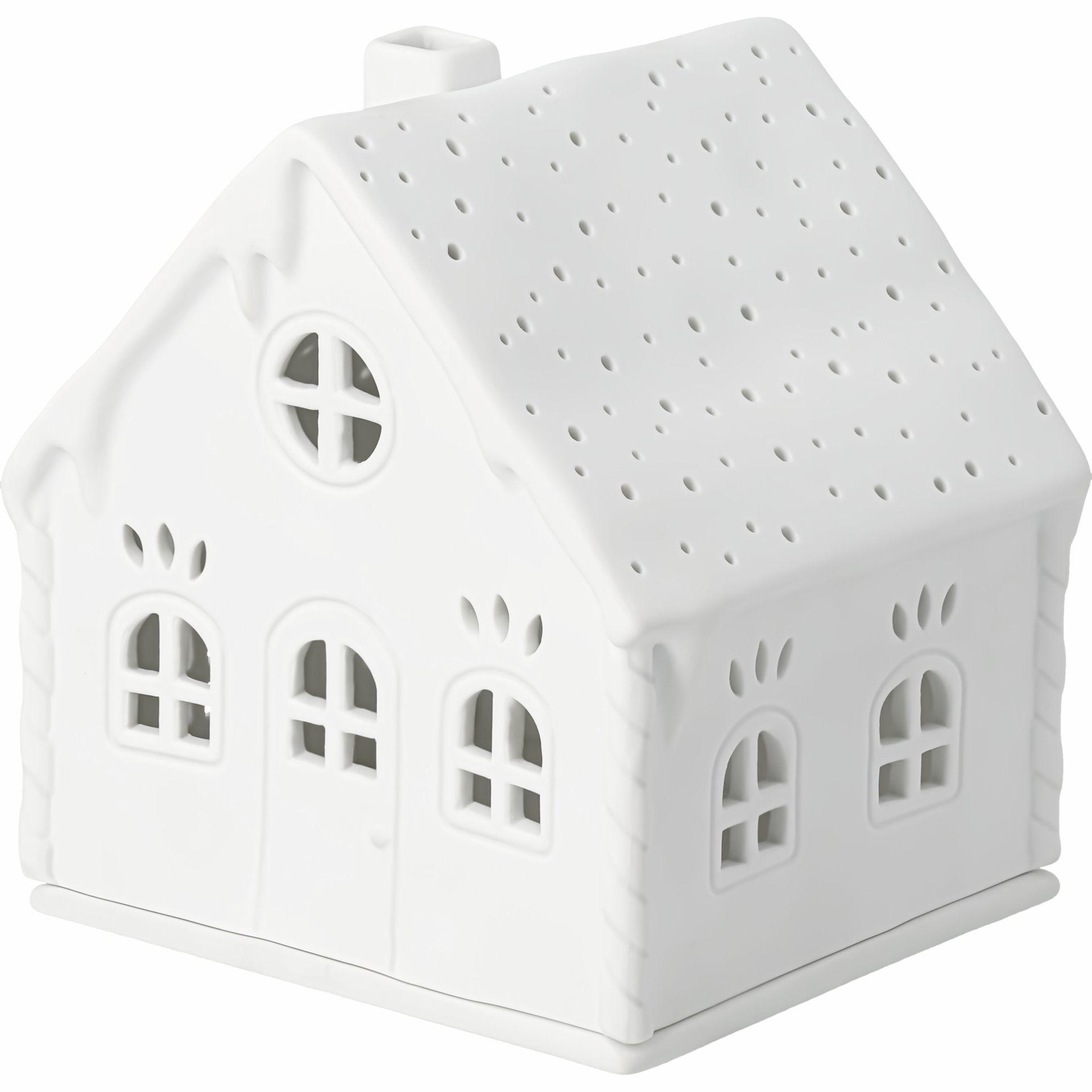 räder Lichthaus Zuckerstangenhaus Teelichthalter weiß 0092844
