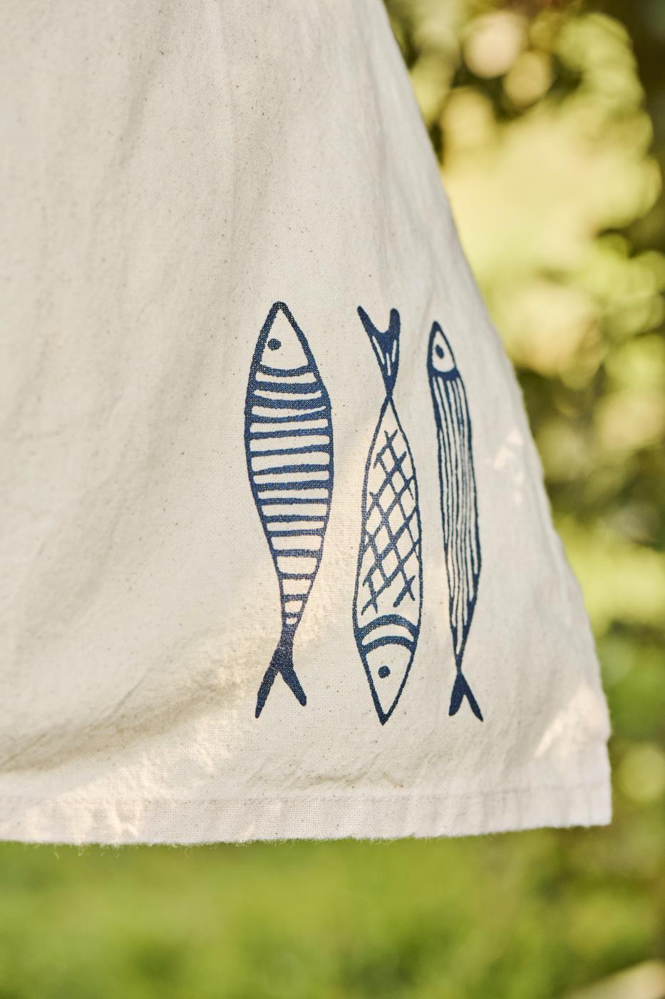 IB Laursen Geschirrtuch Marlin Natur mit aufgedruckten Fischen IB Laursen Geschirrtuch Marlin Natur mit aufgedruckten Fischen