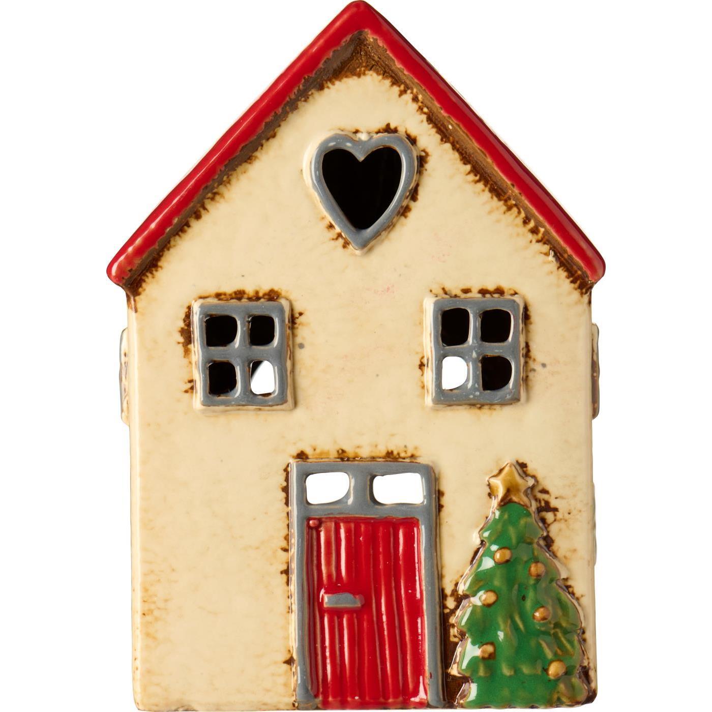 IB Laursen Lichthaus Stillenat rotes Dach Tannenbaum Teelichthalter 27698-01 IB Laursen Lichthaus Stillenat rotes Dach Tannenbaum Teelichthalter 27698-01