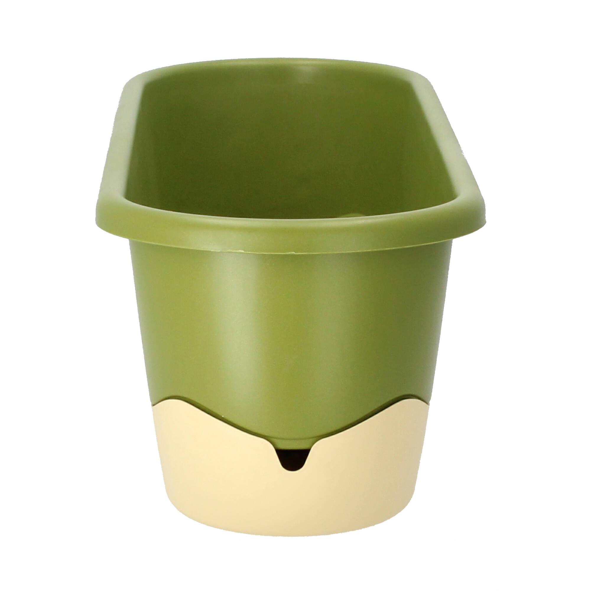 Plastia Blumenkasten Mareta 60cm grün elfenbein Wasserspeicher