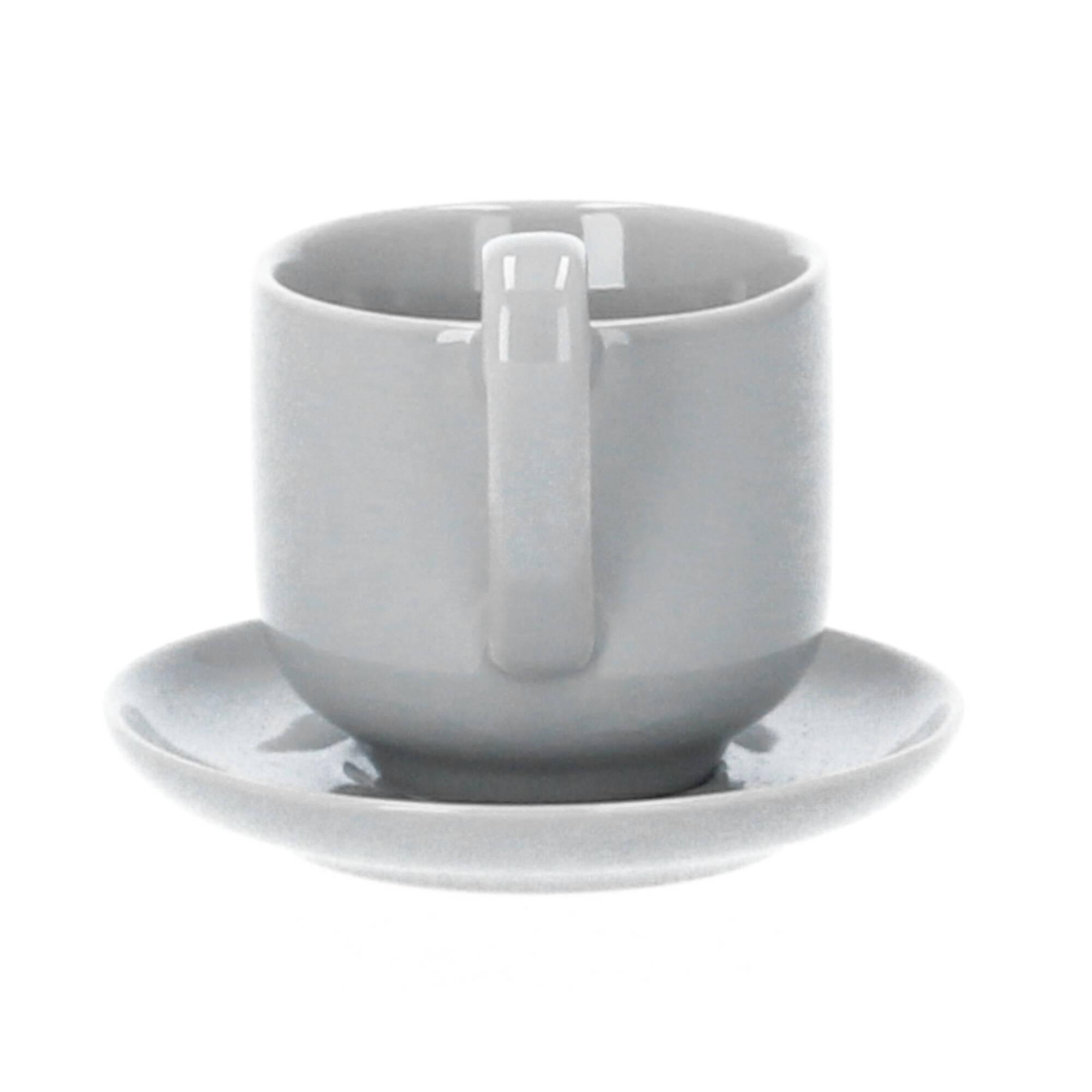 blomus RO 2 Espressotassen mit Untertasse 80 ml Porzellan mourning dove