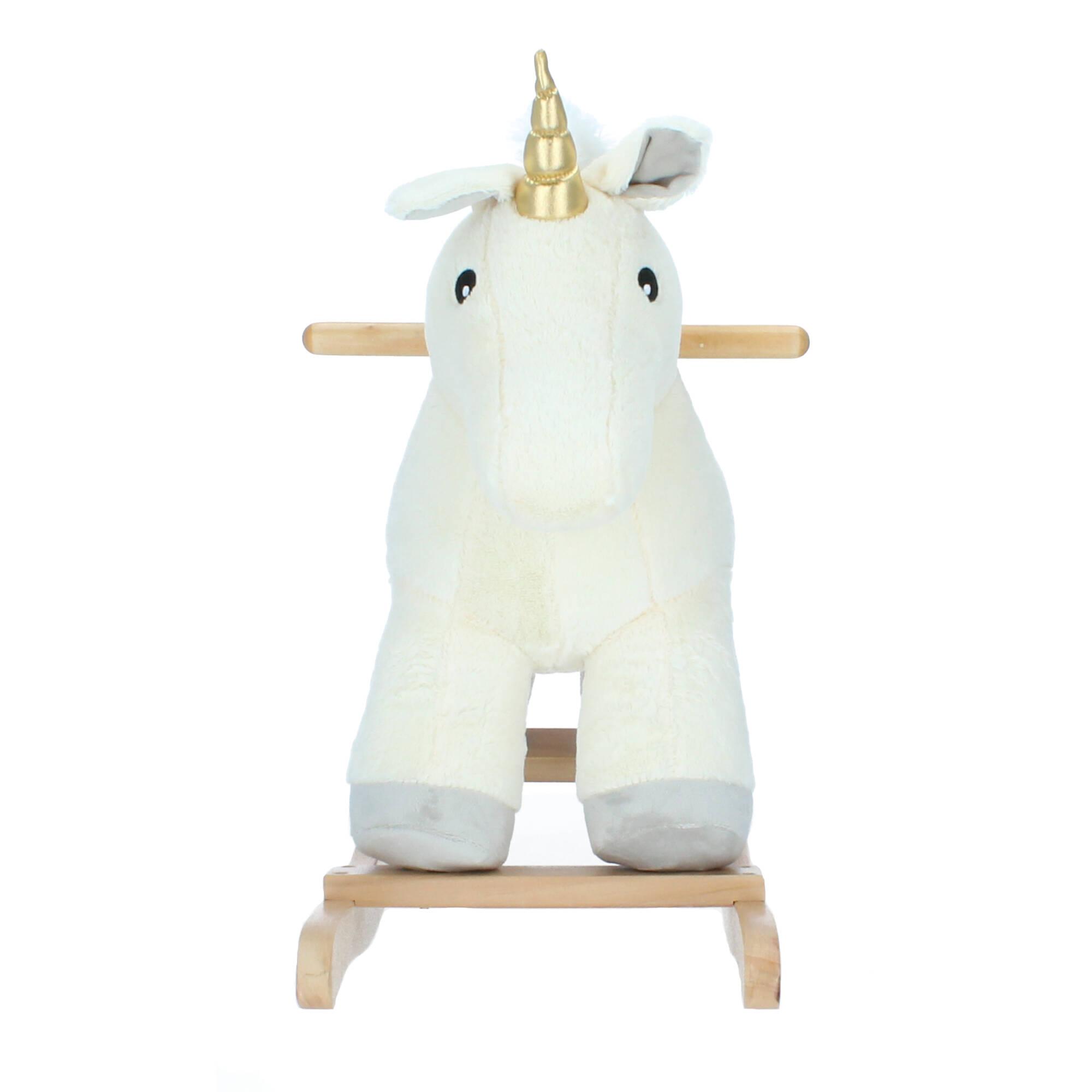 JaBaDaBaDo Schaukeltier Schaukelpferd Einhorn Plüsch weiß