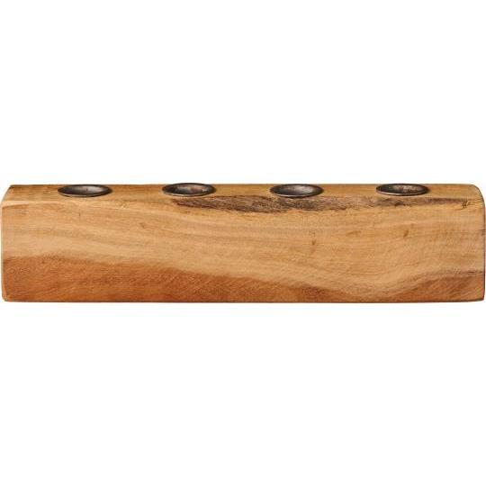 IB Laursen Kerzenhalter für 4x2,2cm Kerzen Holzblock 21778-00