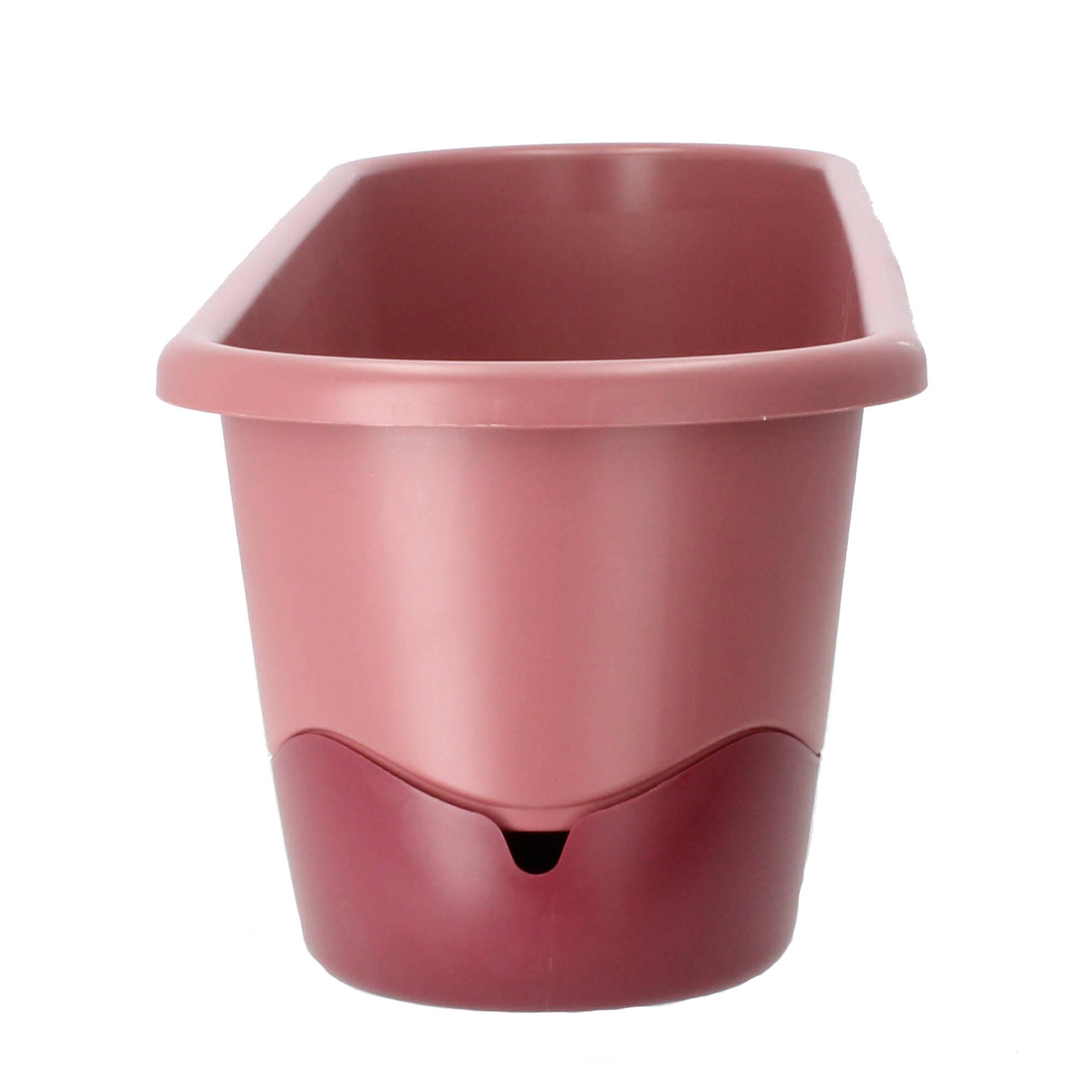 Plastia Blumenkasten Mareta 80cm rosa weinrot Wasserspeicher