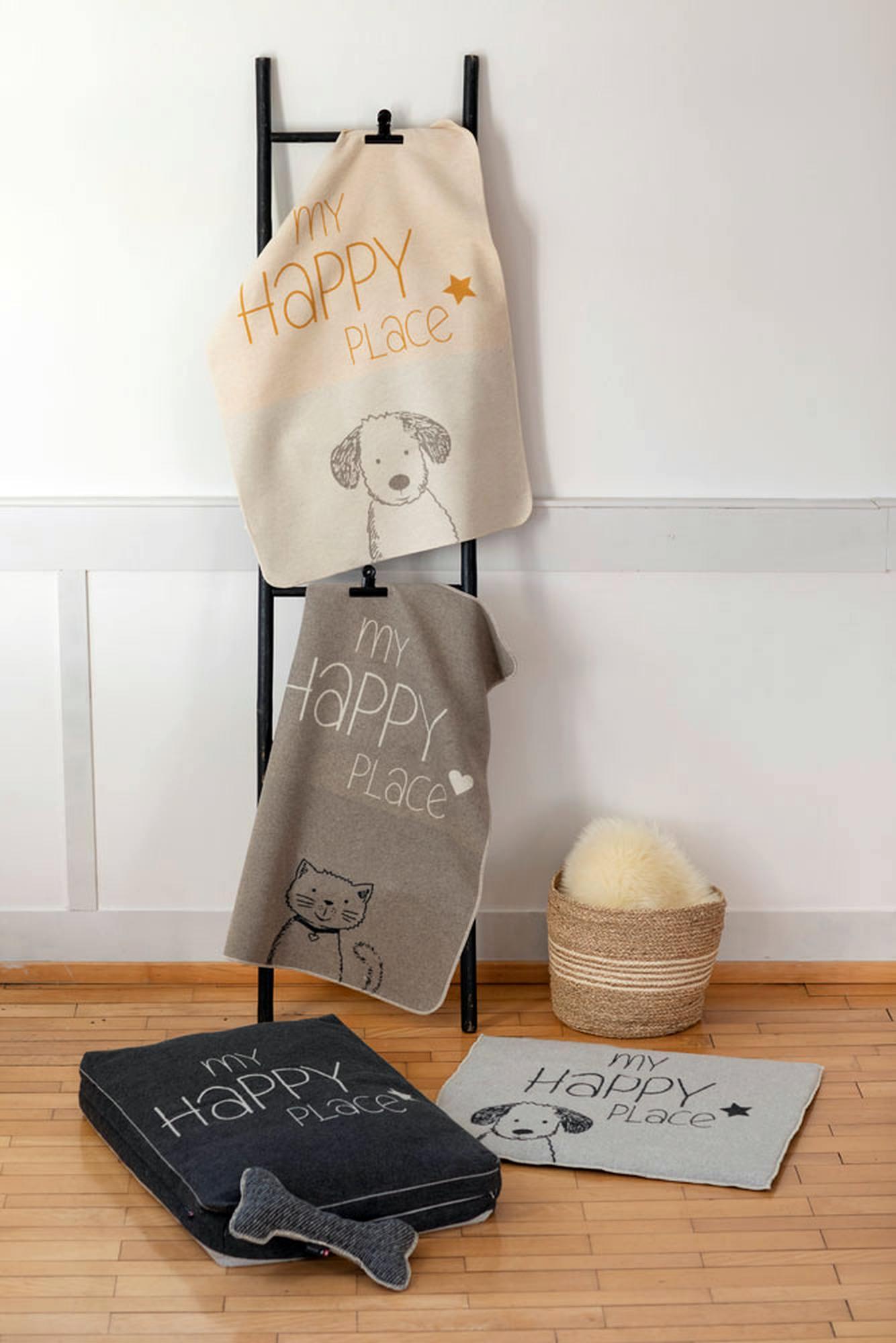 Fussenegger Hundematte klein - my happy place Baumwolle grau 70x80cm Fussenegger Hundematte klein - my happy place Baumwolle grau 70x80cm