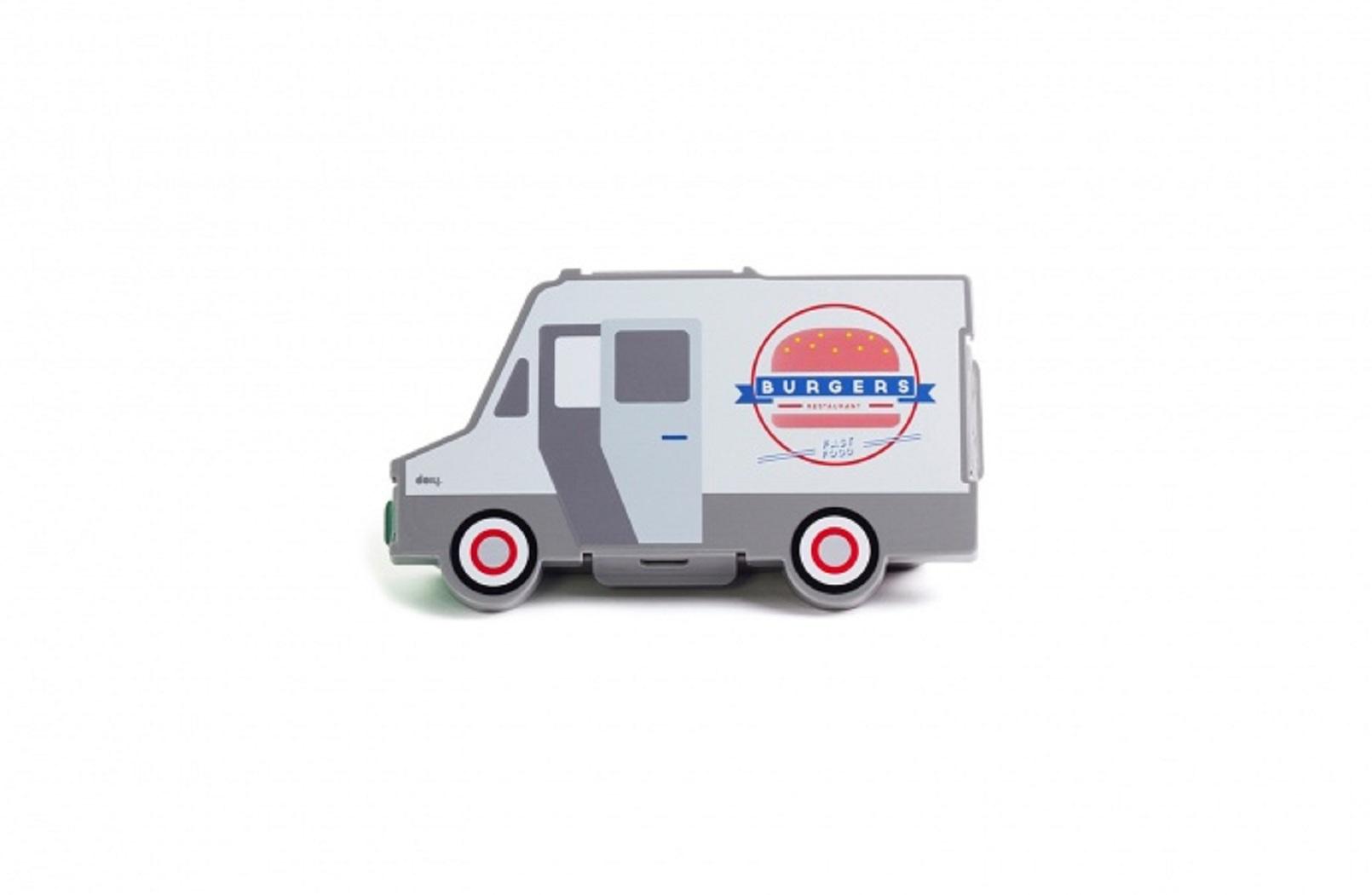 Doiy Lunchbox Burger Truck Grau Frühstücksbox, DYFOODTBU
