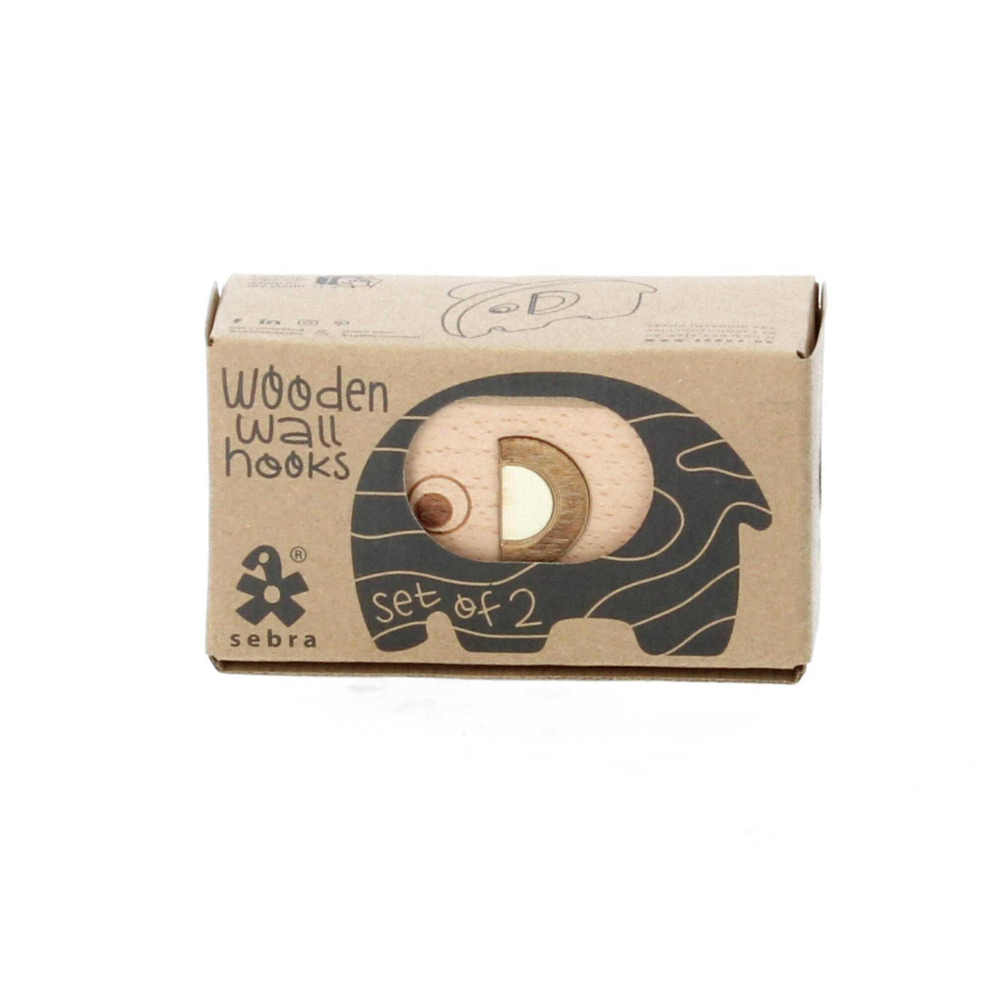 Sebra Wandhaken aus Holz 2 tlg. Fanto der Elefant Sebra Wandhaken aus Holz 2 tlg. Fanto der Elefant