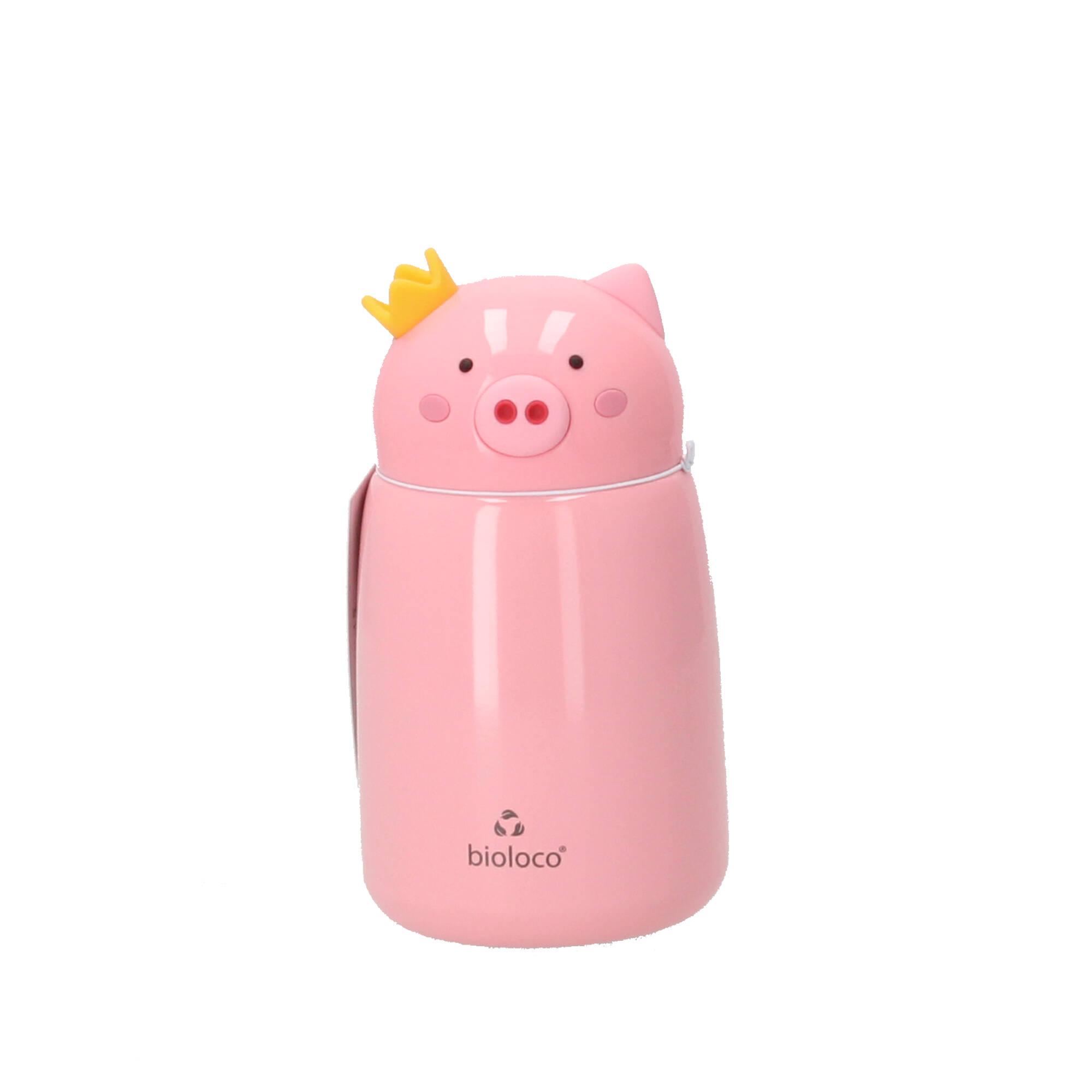 chic.mic Trinkflasche Kinder bioloco kids bottle Piglet Rosa