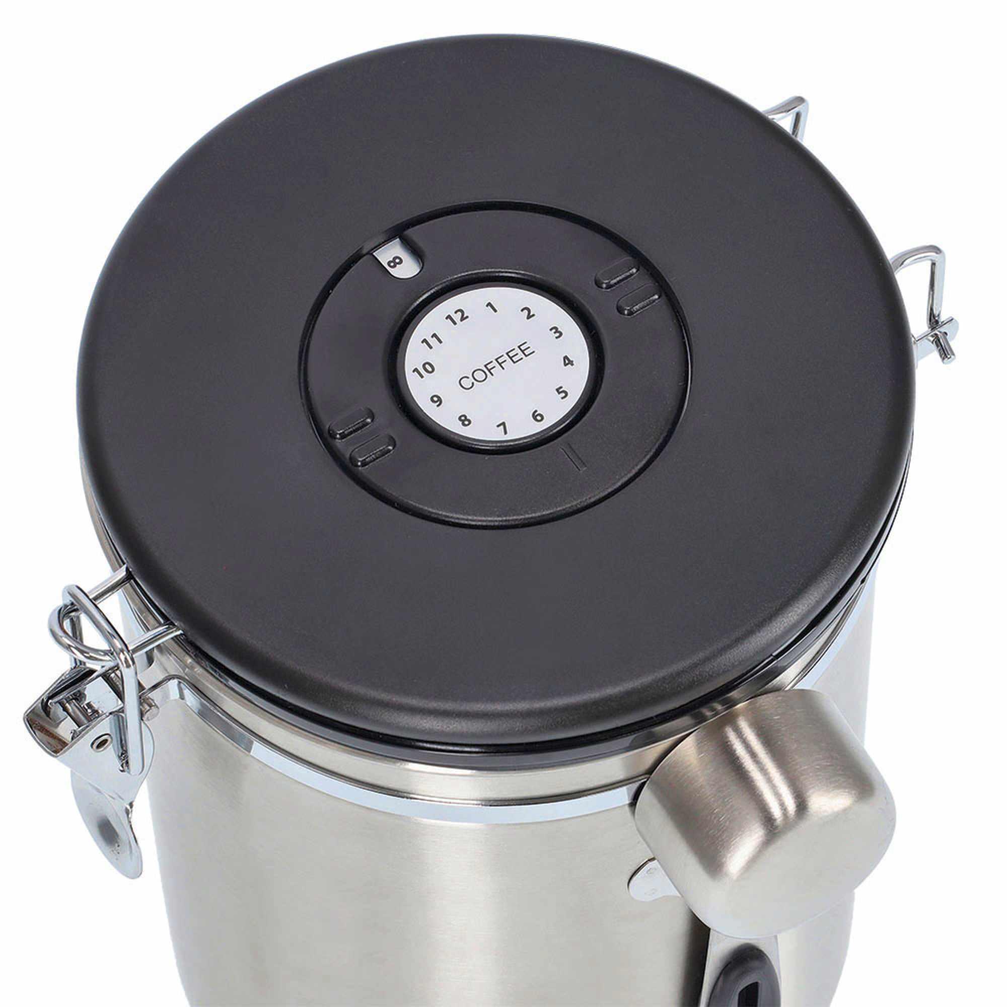 Zeller Vorratsdose Kaffeedose mit Löffel Edelstahl 2700ml 27368 Zeller Vorratsdose Kaffeedose mit Löffel Edelstahl 2700ml 27368