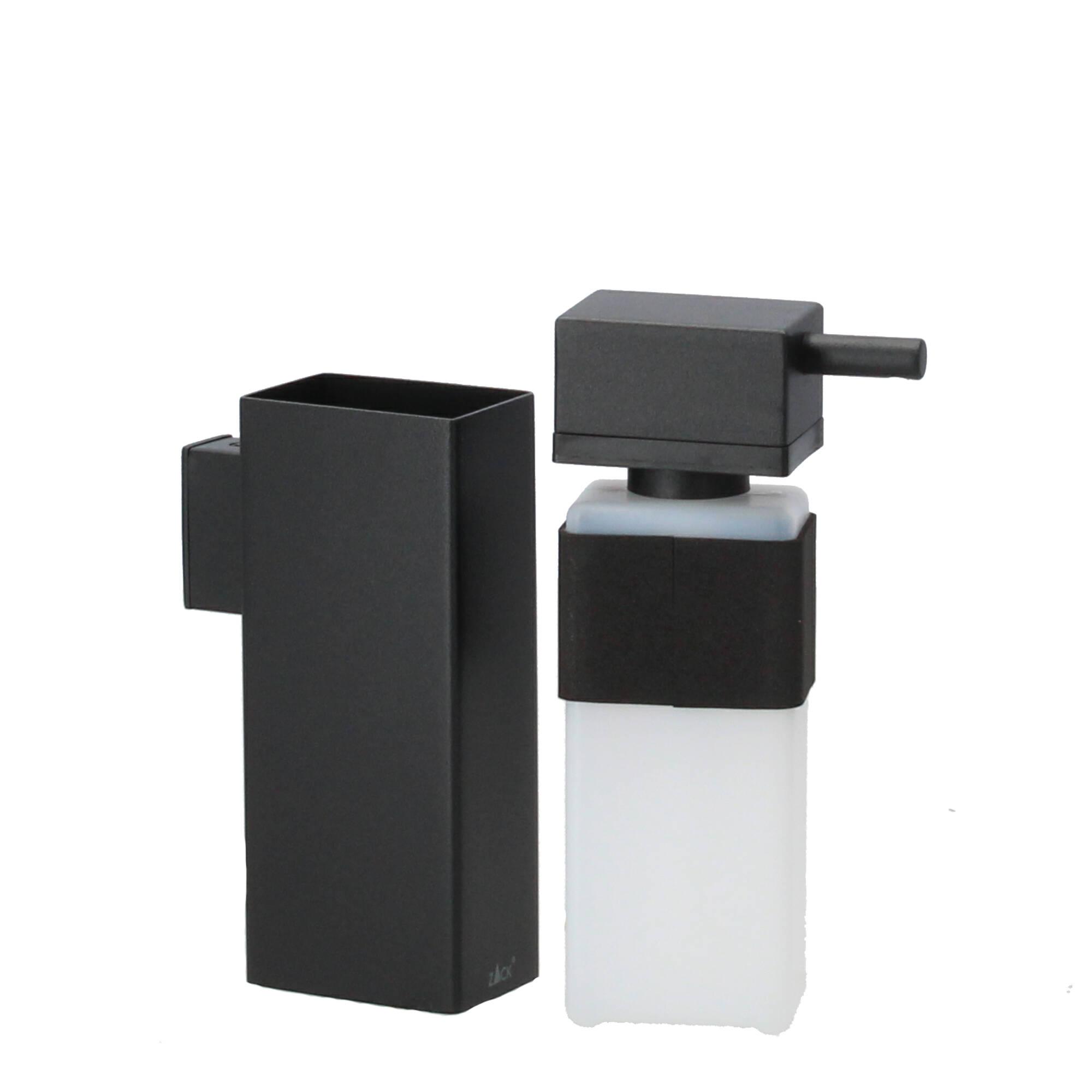 Zack Linea Wand-Seifenspender Lotionsspender 190 ml Edelstahl schwarz Zack Linea Wand-Seifenspender Lotionsspender 190 ml Edelstahl schwarz