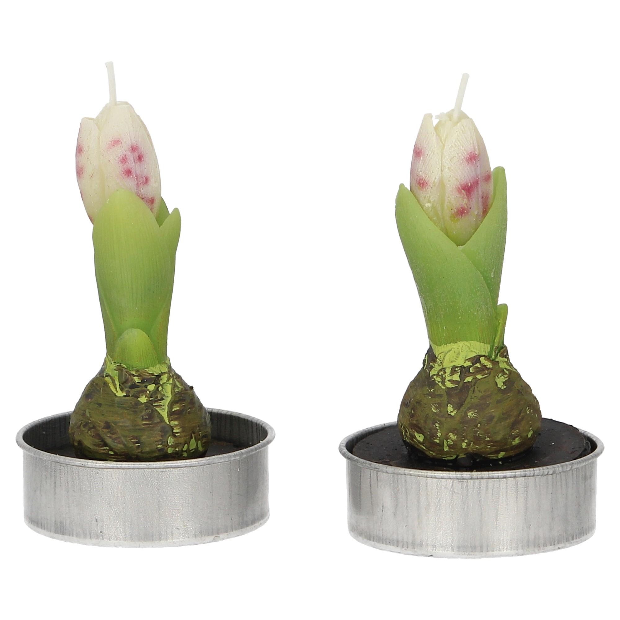 Hoff Interieur Kerzen Teelichter Tulpen, 2er Set , weiß , 8061 Hoff Interieur Kerzen Teelichter Tulpen, 2er Set , weiß , 8061