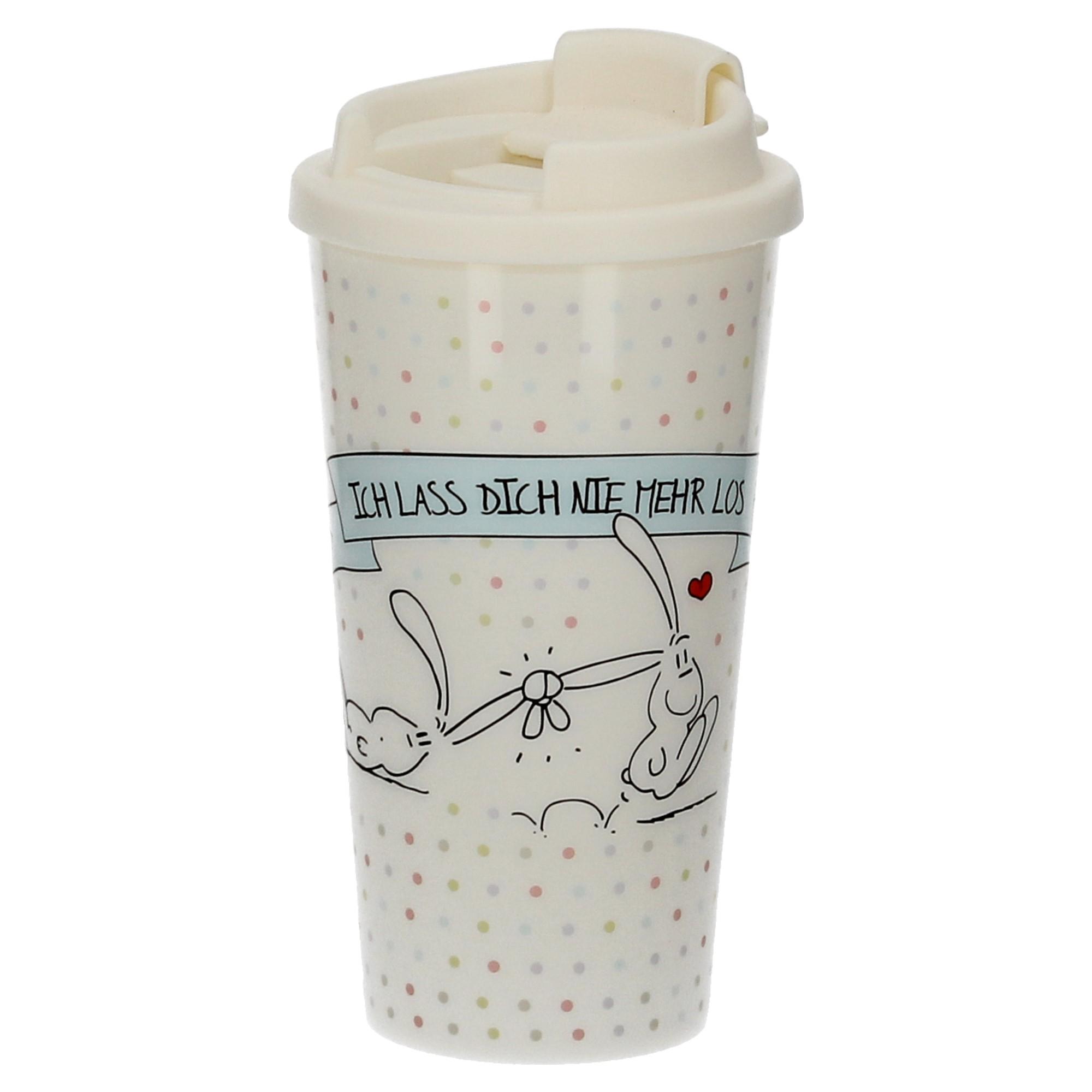 Mea Living Coffee to Go Kunststoff Becher Ich lass dich nie 450ml