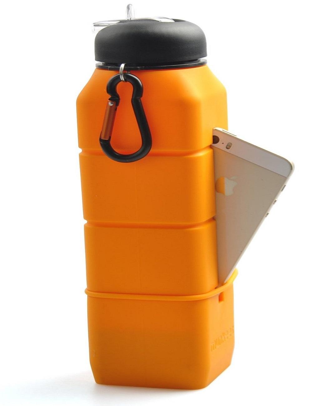 Munkees Silikon Trinkflasche Sound Bottle, orange, 1580
