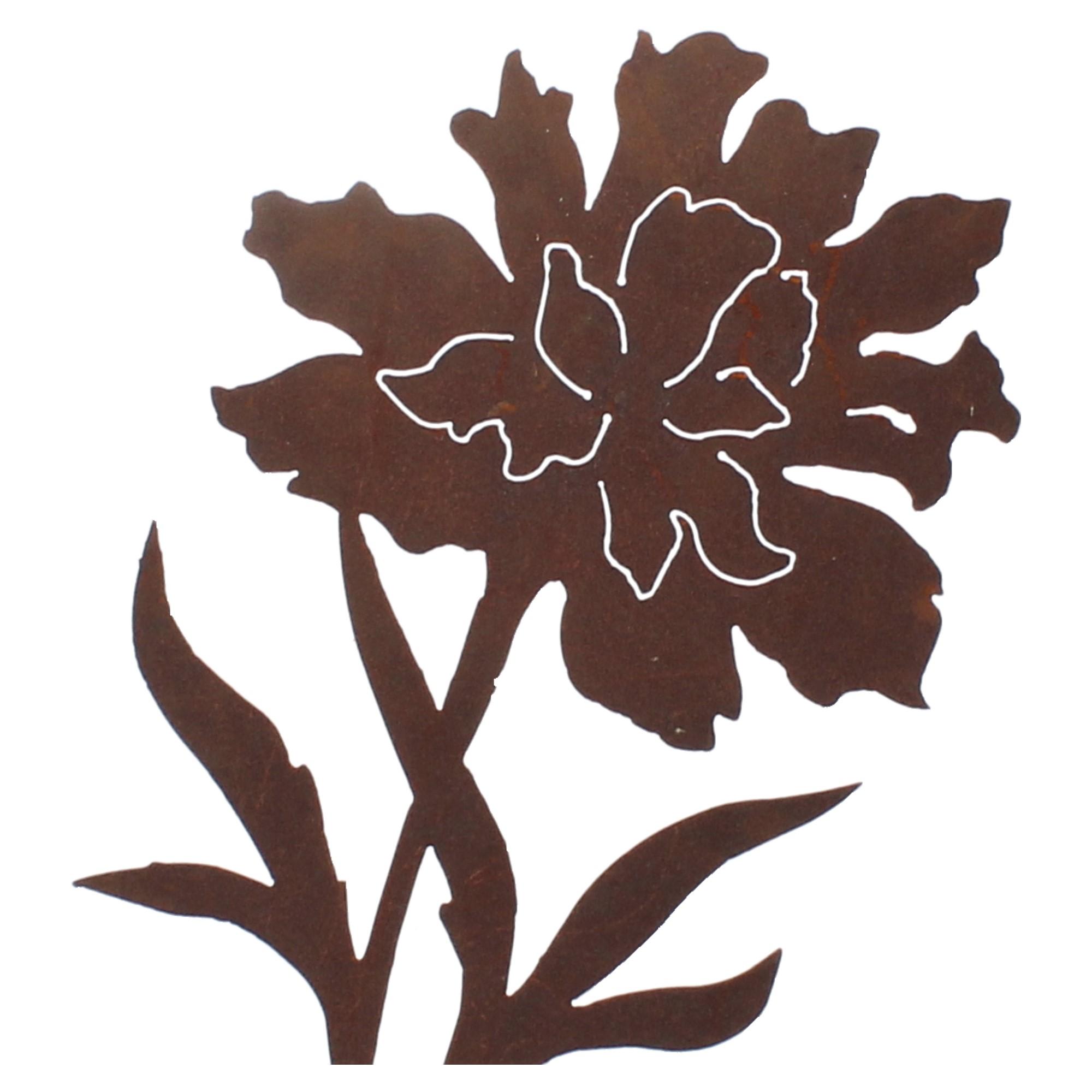 Ferrum Gartenstecker Ederost Blume 100cm