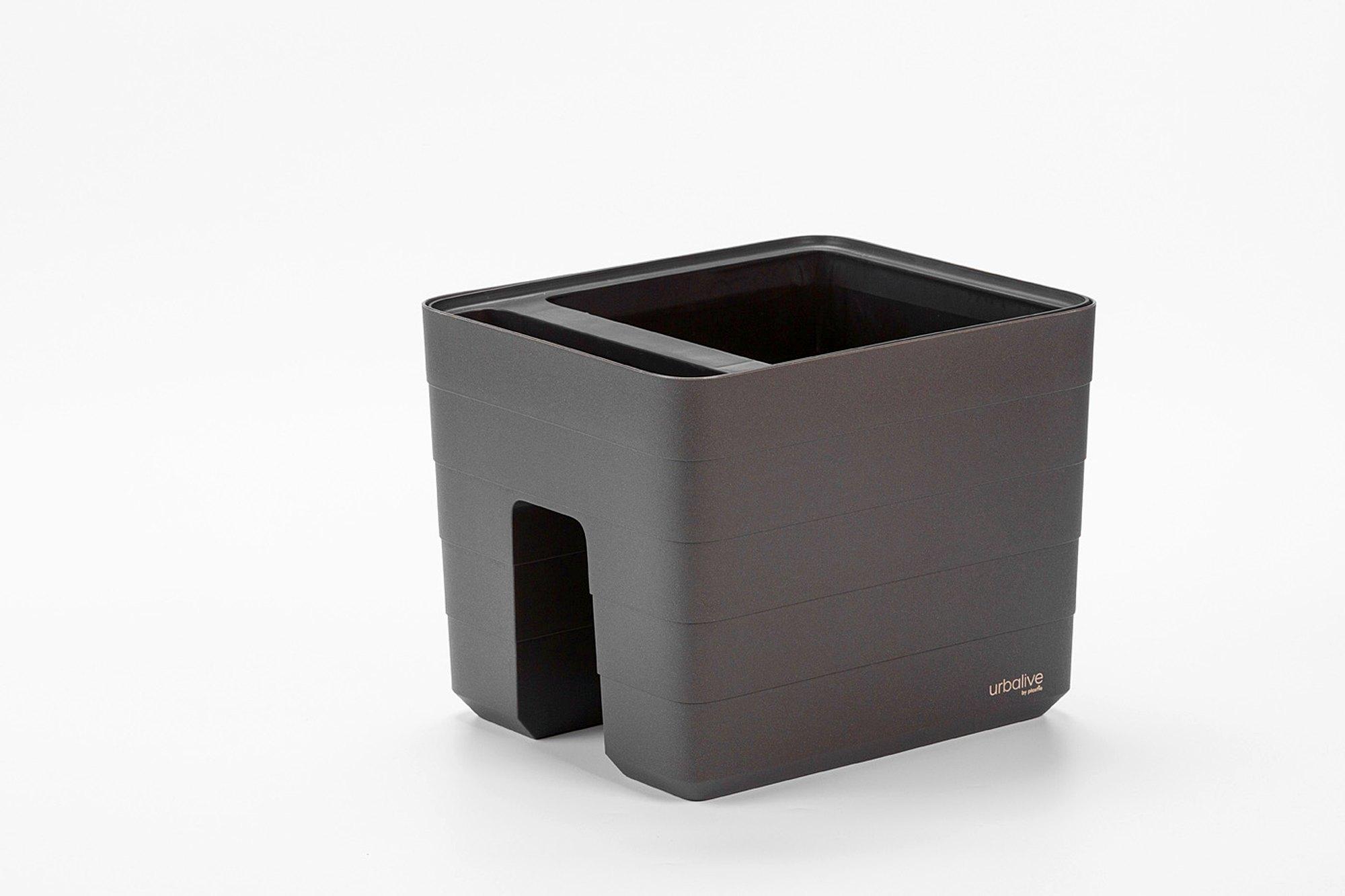 Plastia Blumenkasten Berberis Geländertopf Wasserspeicher Grau