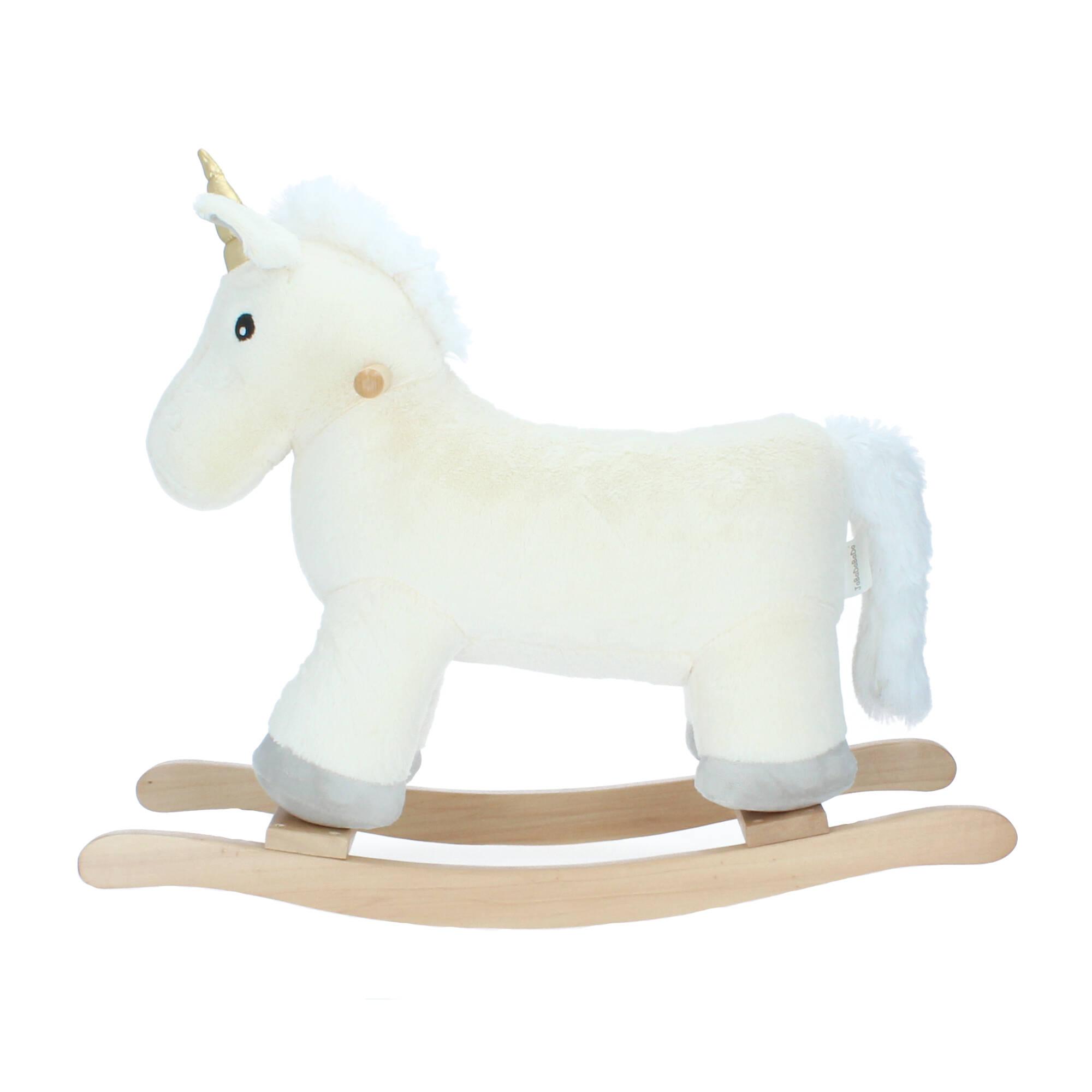JaBaDaBaDo Schaukeltier Schaukelpferd Einhorn Plüsch weiß