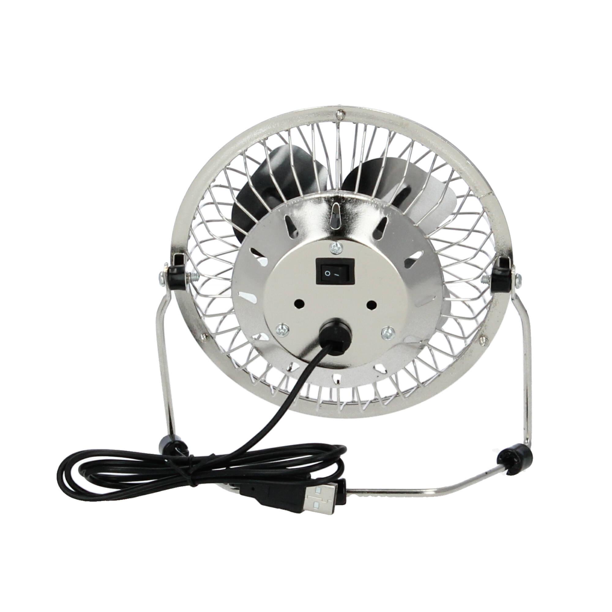 Kikkerland USB Ventilator Metall silber