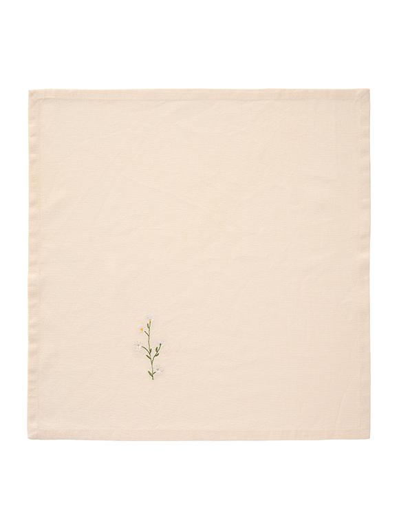 IB Laursen Serviette Floral weiße Margeriten Butter Cream IB Laursen Serviette Floral weiße Margeriten Butter Cream