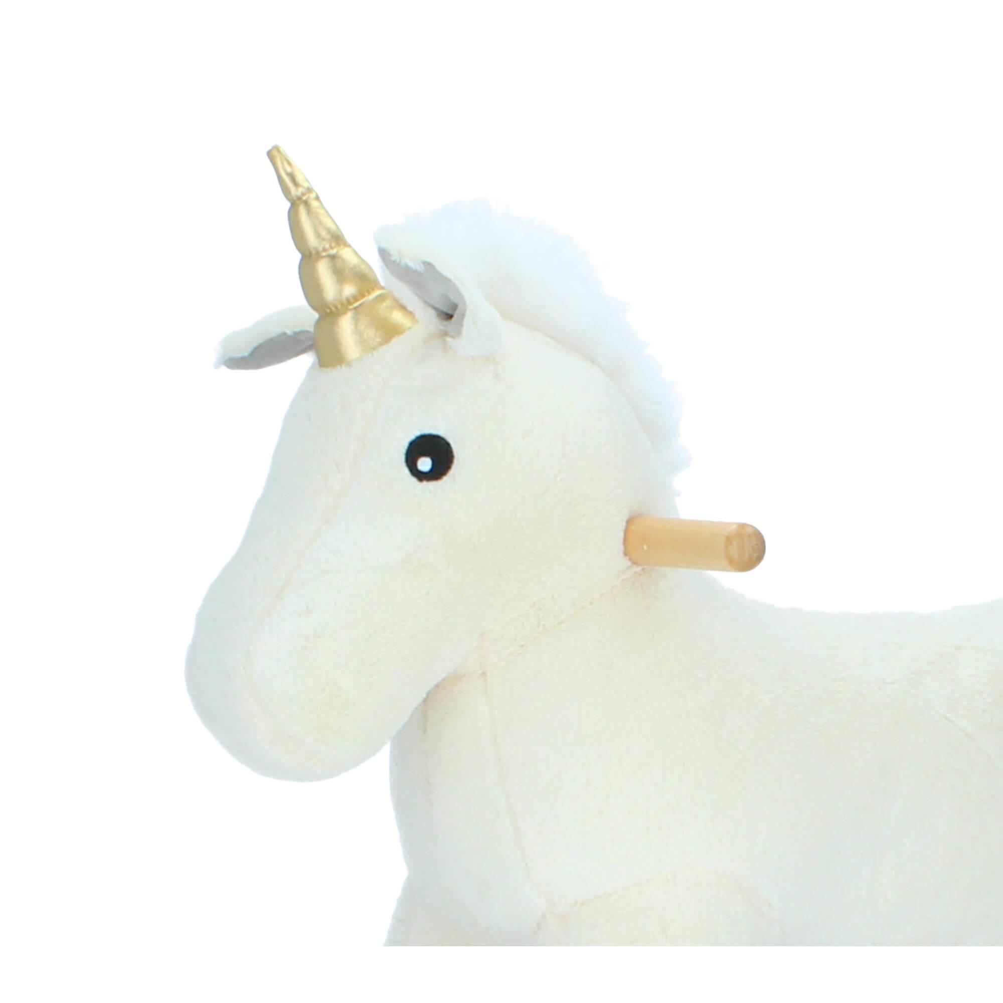 JaBaDaBaDo Schaukeltier Schaukelpferd Einhorn Plüsch weiß