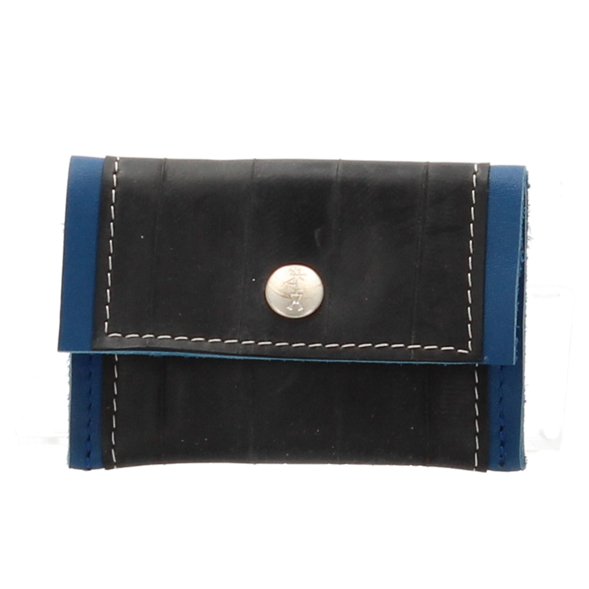 Stef Fauser Geldinger Leder Blau 10 x 7cm Portemonnaie Geldbeutel