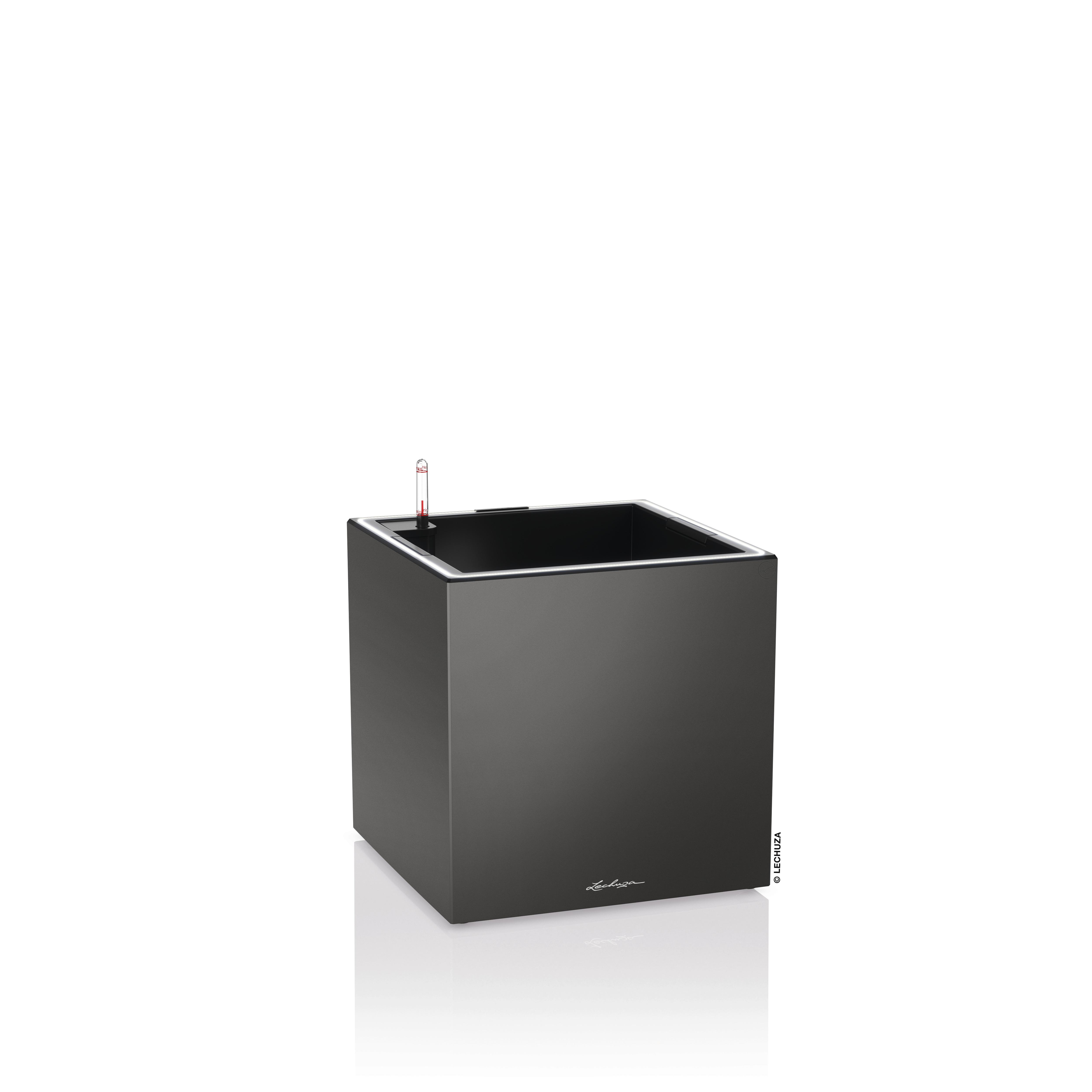 Lechuza Pflanzkübel eckig Canto Premium Low 40 LED anthrazit