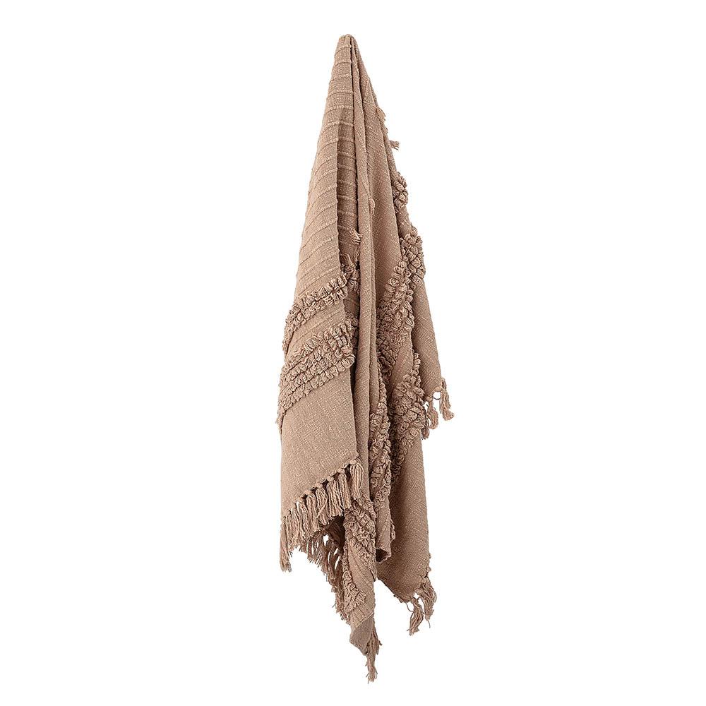 Bloomingville Überwurf Decke Baumwolle 150x125 cm rosa