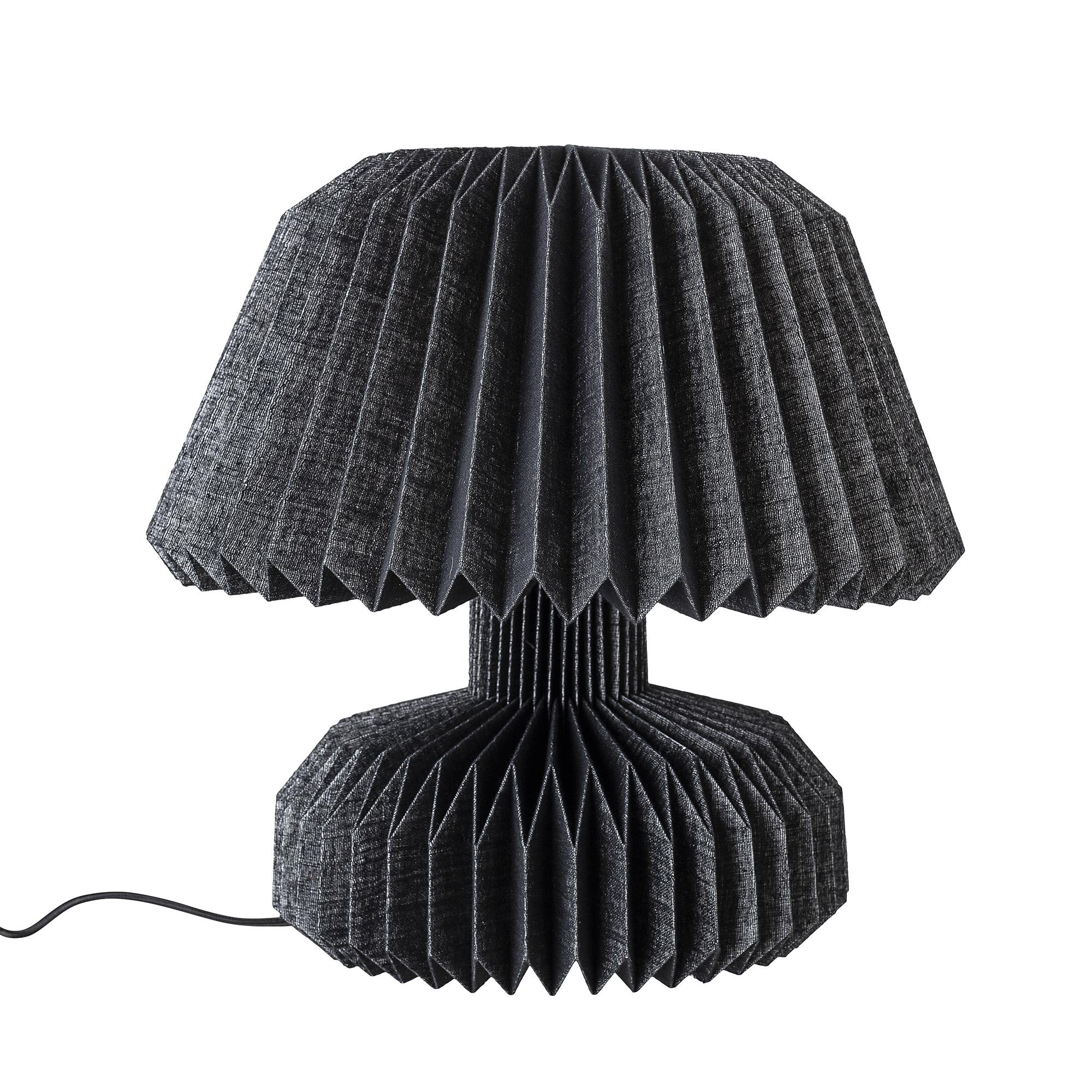 Bloomingville Lampe Tischleuchte Papier schwarz