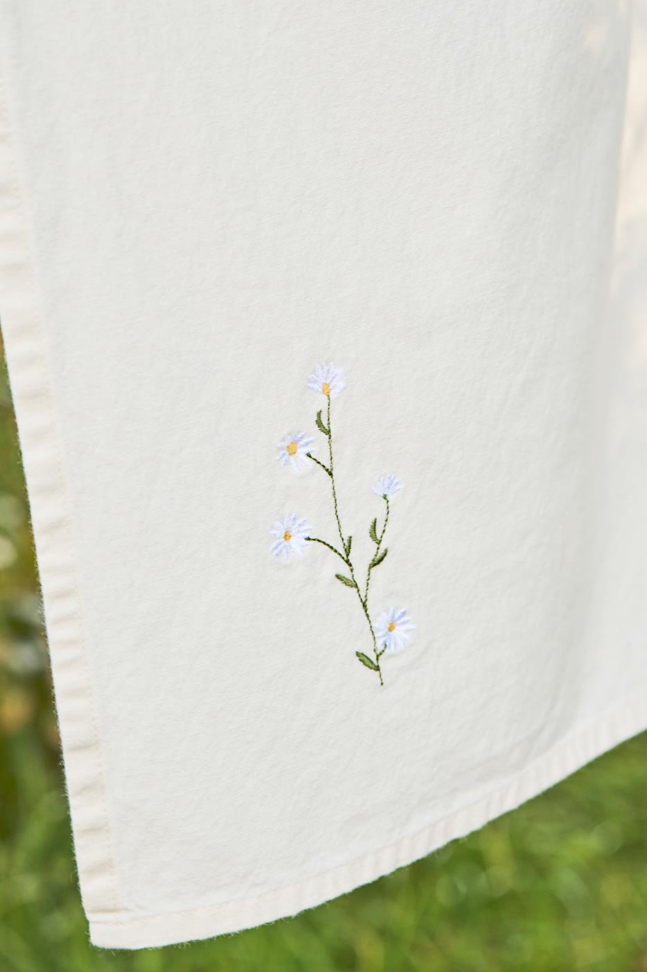 IB Laursen Geschirrtuch Flora gelbe Butterblumen Butter Cream