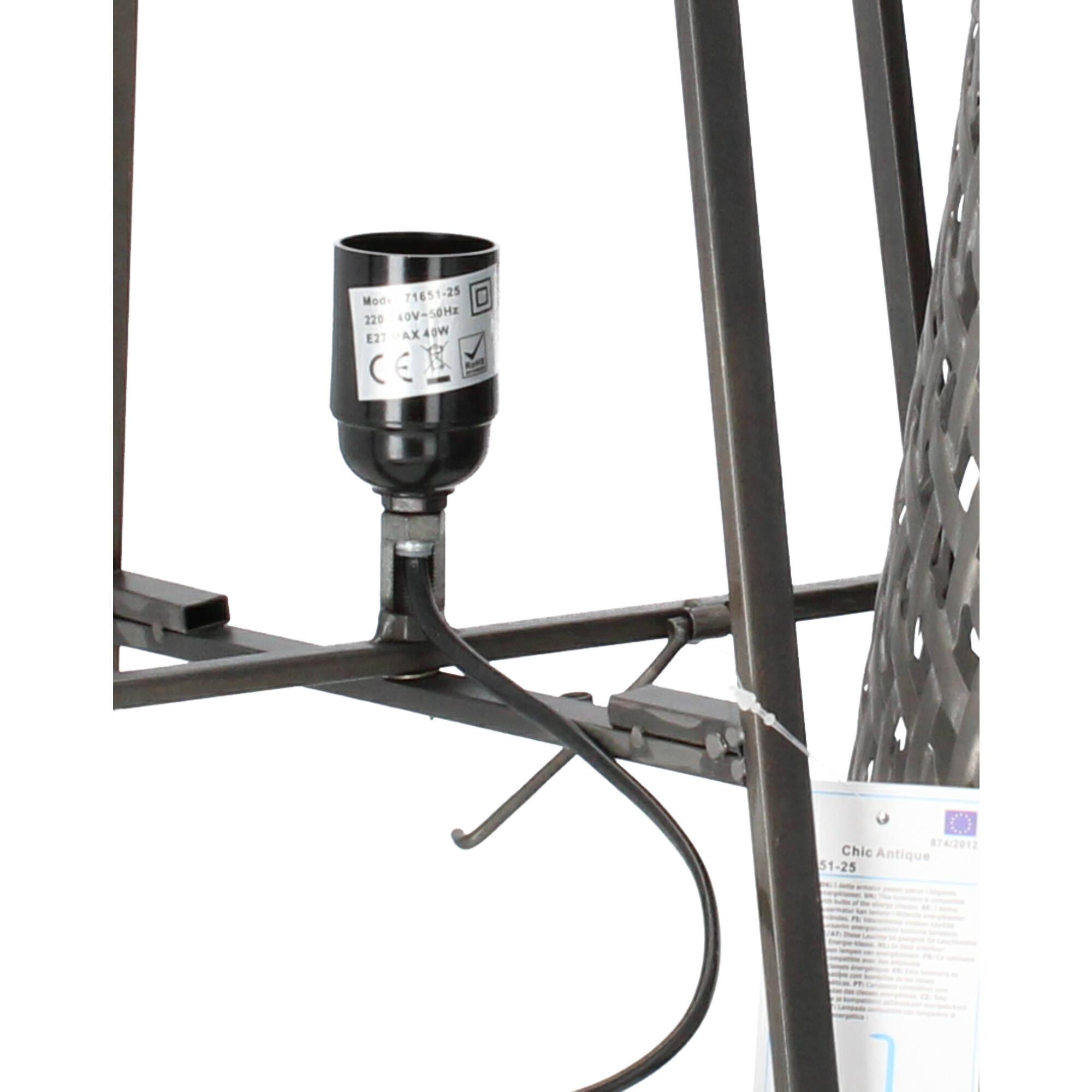 Chic Antique Lampe mit Flechtmuster 44,5 cm antique kohle Chic Antique Lampe mit Flechtmuster 44,5 cm antique kohle